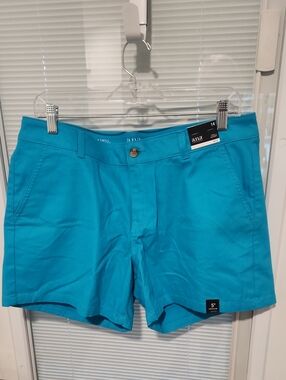 A.N.A. Bright Turquoise Flat Front Twill Women's Shorts